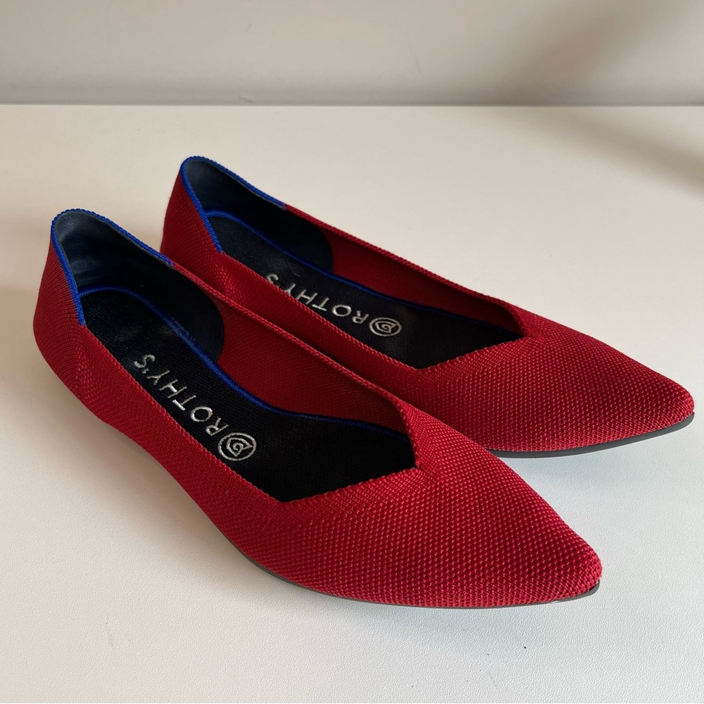 Rothy’s shoes - The Point in Bright Red